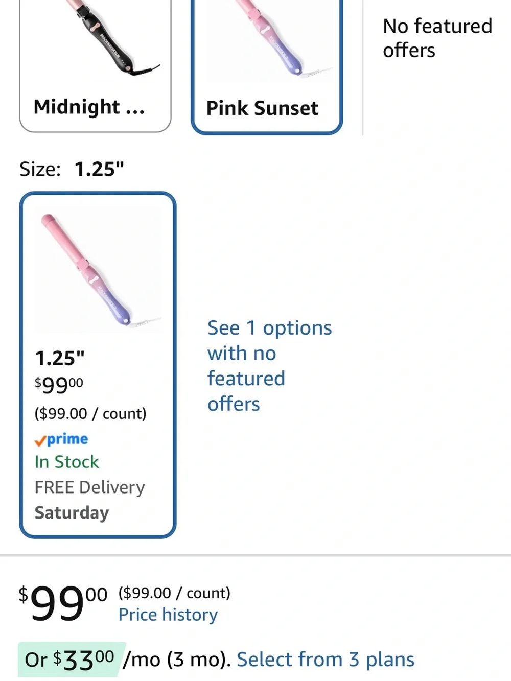 Beachwaver B1 Pink Sunset Curling Wand - 1 inch